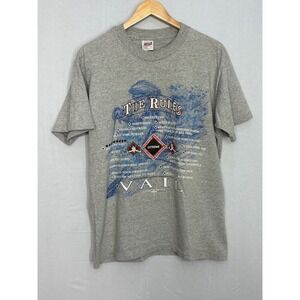 Ski Extreme Sports Vail The‎ Rules Shirt Mens Gray Large Vintage Y2K Colorado